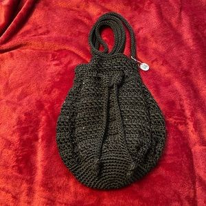 The Sak Black Drawstring Crossbody Bag